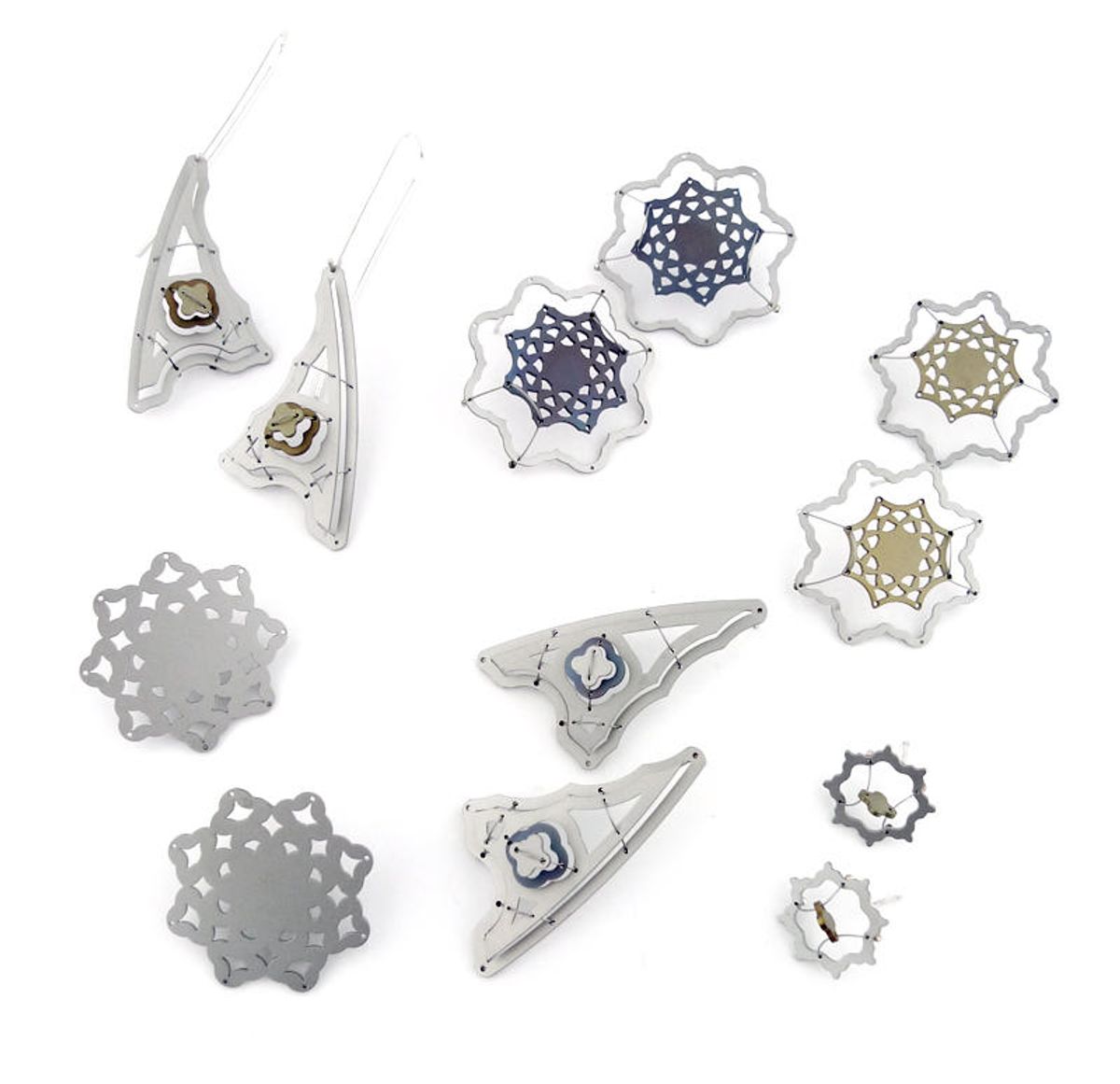 Roundel, Sail and Star earrings