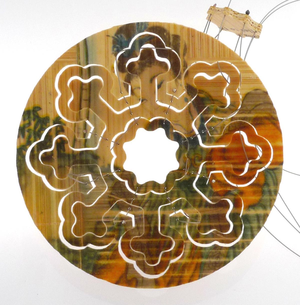 Planar Radial Pattern Bamboo - neckpiece + void — image 1 of 2