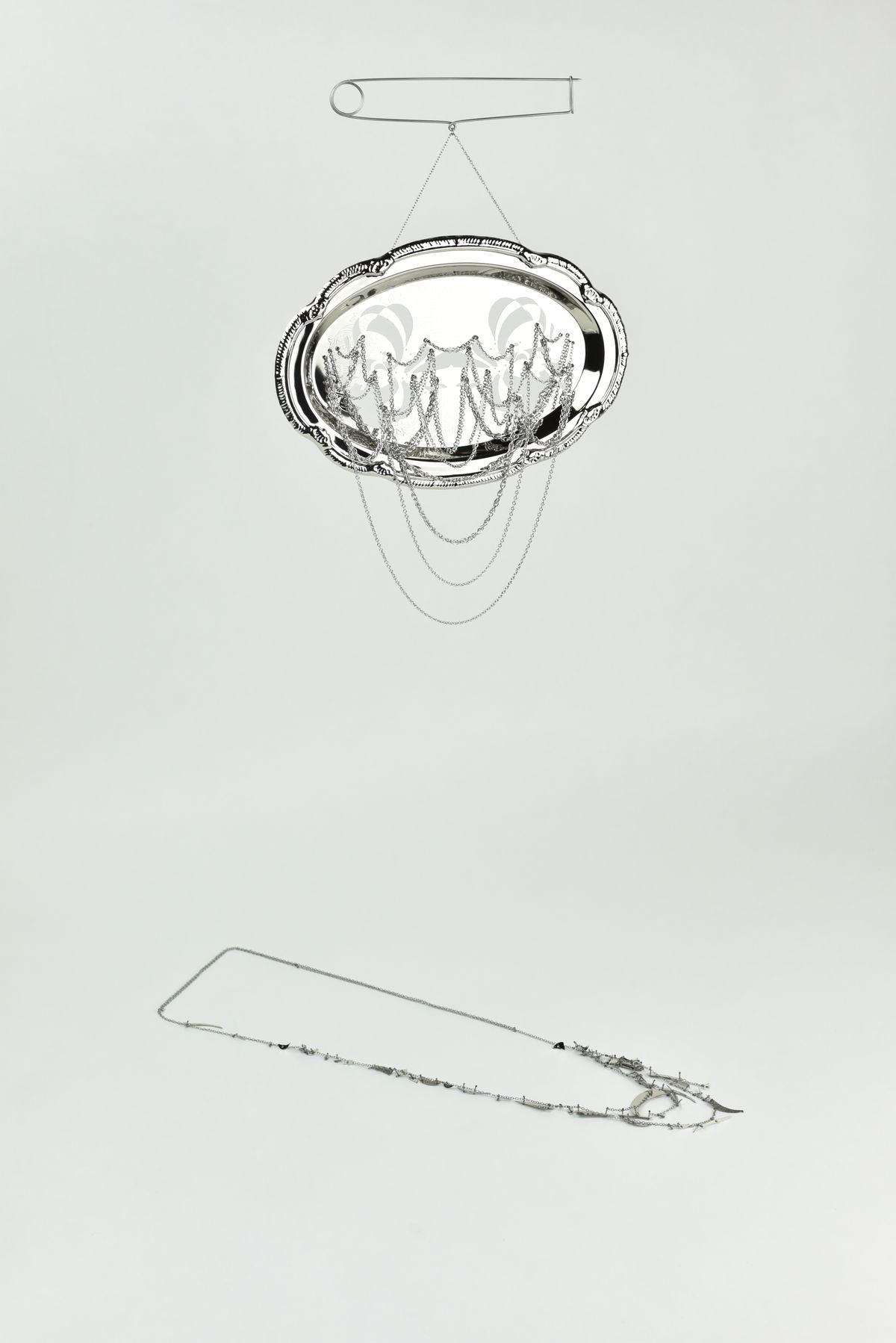 Fuse-Sun Mirror Neckpiece and Brooch — image 1 of 3