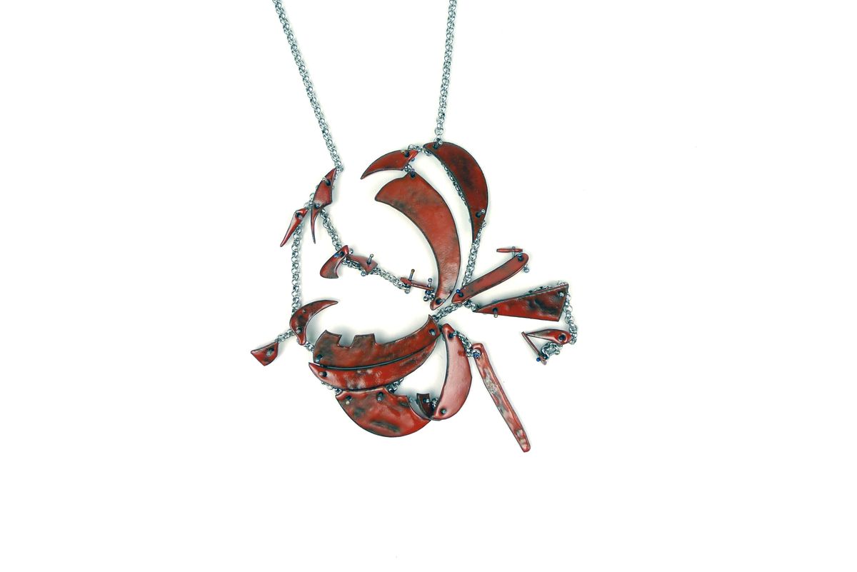 Burnt Sun Enamel Neckpiece — image 1 of 2