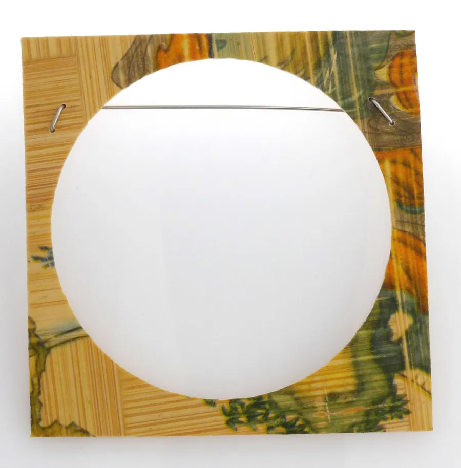 Planar Radial Pattern Bamboo - neckpiece + void — image 2 of 2